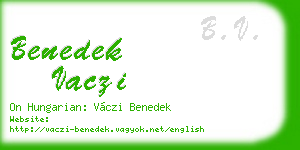 benedek vaczi business card