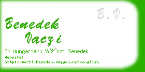 benedek vaczi business card